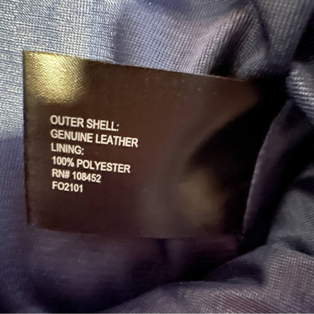 Monterey Bay Vintage Blue A-Line Leather Skirt - Picture 8 of 16
